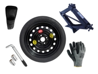 Set – Thuiskomer OPEL KARL R15 4x100x56,5 + sleutel + krik + opbergzak voor krik